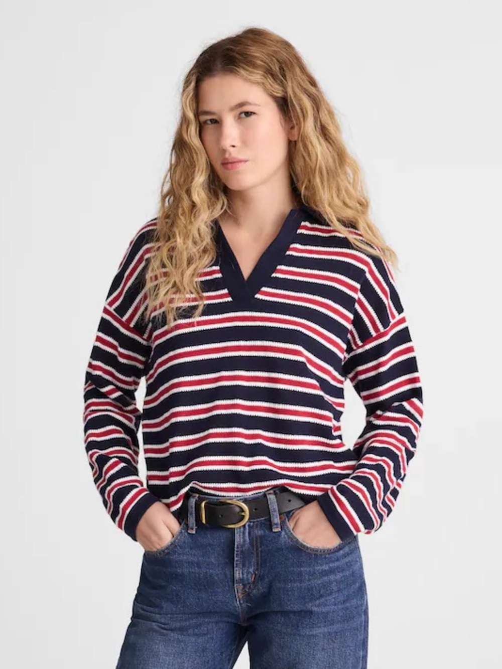 Madewell Relaxed Polo Shirt in Stripe - Picture 3 of 5